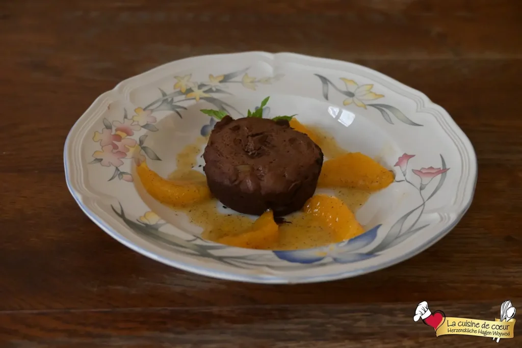 Dessert Schoko Malheur Vanilleorgangen